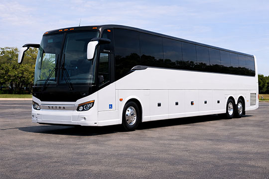 56-passenger charter bus available for charter in Suwanee, GA