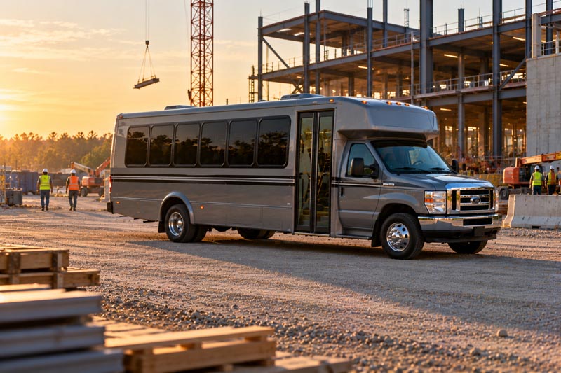 Construction Site Shuttle Bus Rentals in Suwanee, GA